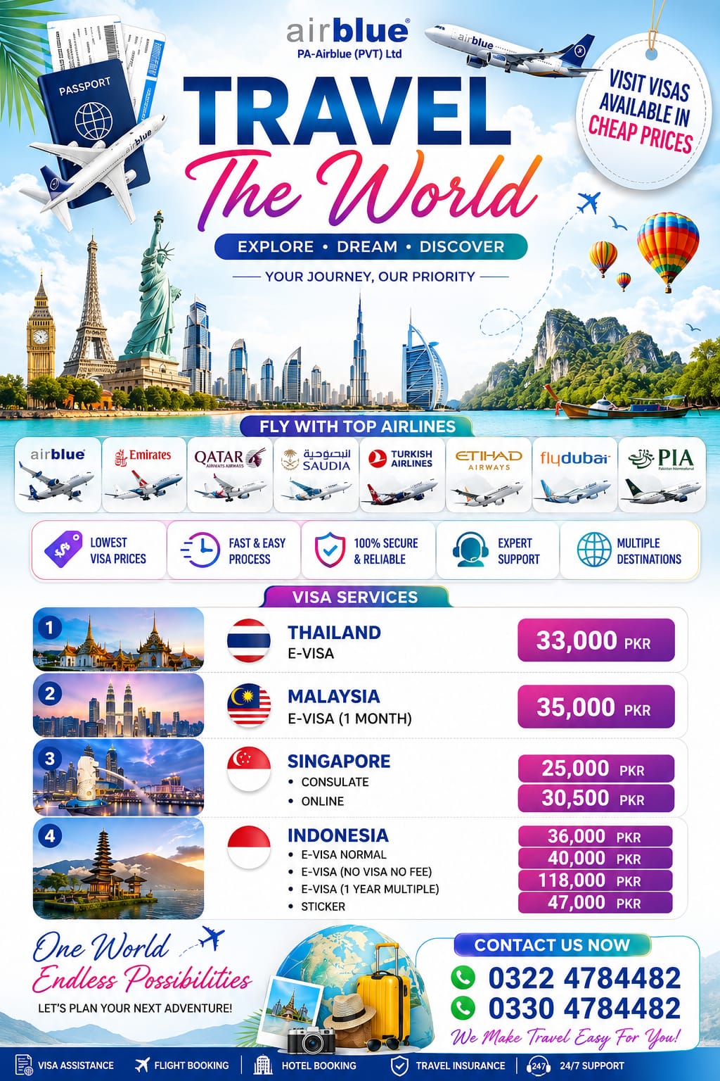 Professional Visit Visa Services for Tourist, Family, and Business Travel Applications Worldwide.