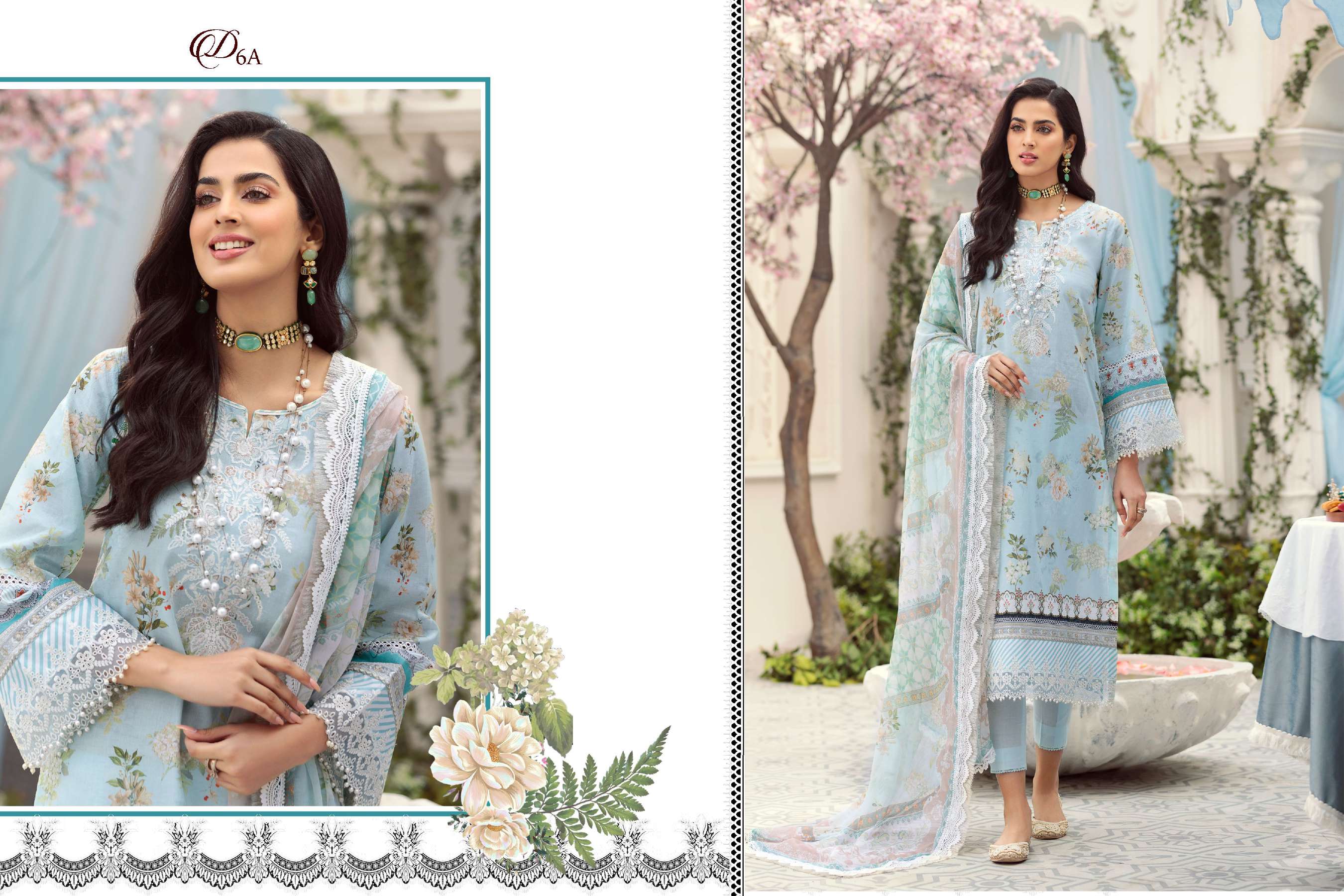 NOOR BY SAADIA ASAD LAWN PRINTS 2025 6A