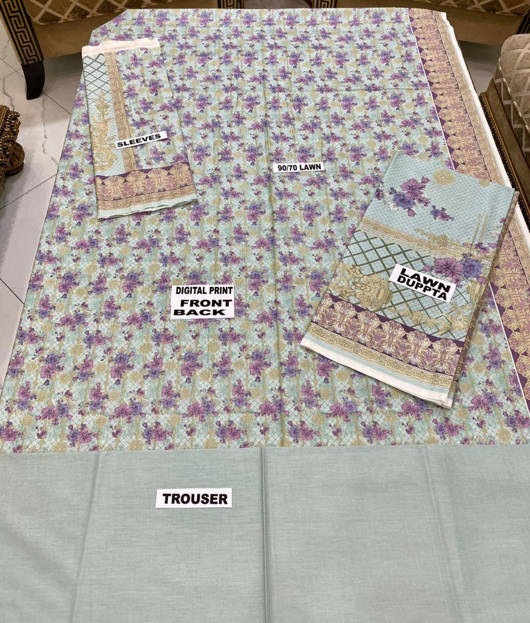 KHAADI LAWN Women Fashion 2022, Code C19464, Khaadi 5050.pk