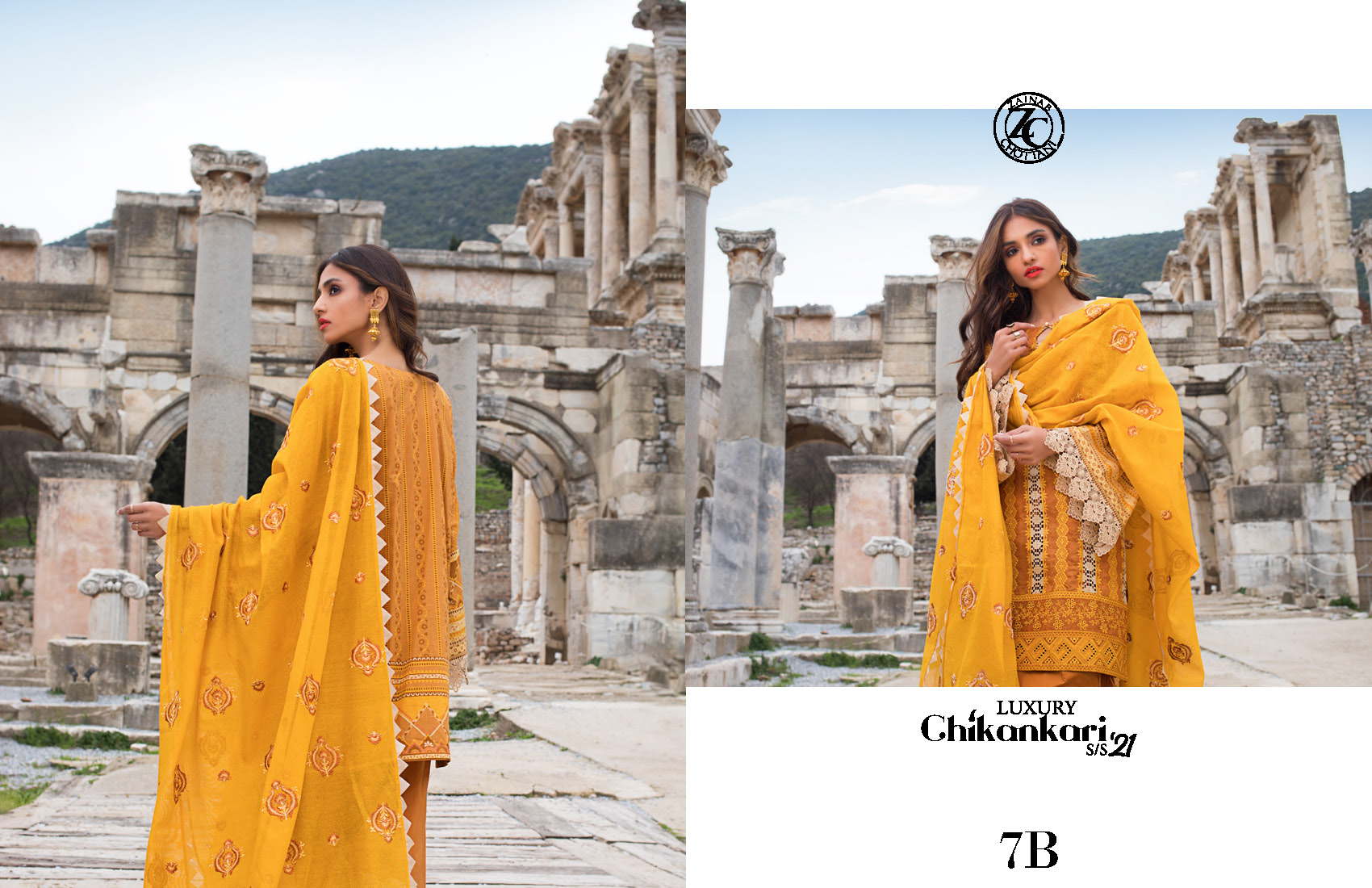 ZAINAB CHOTTANI - Luxury Chikankari GUZEL-7B