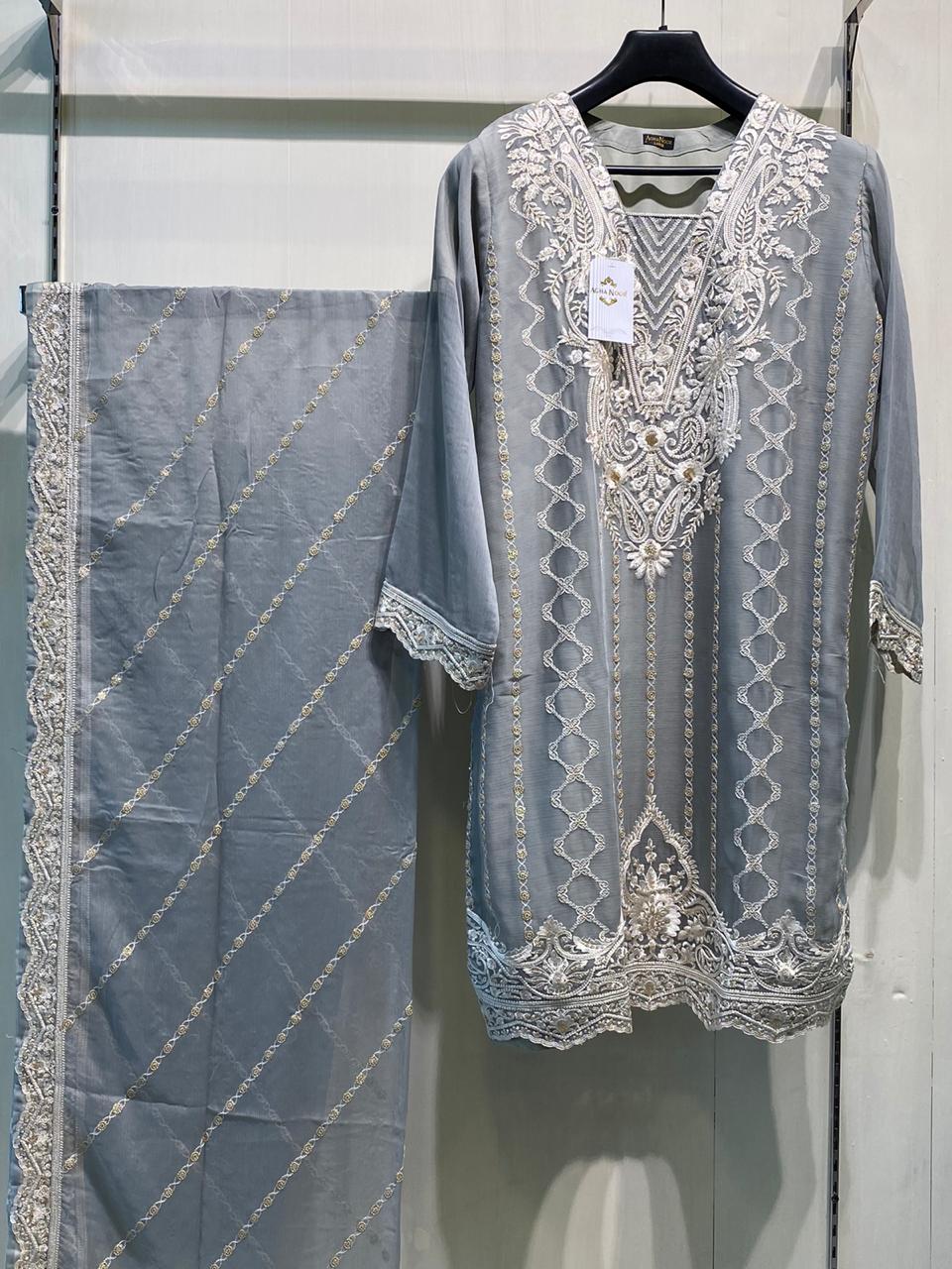 AGHA NOOR - CHIFFON KURTIS (STITCHED)