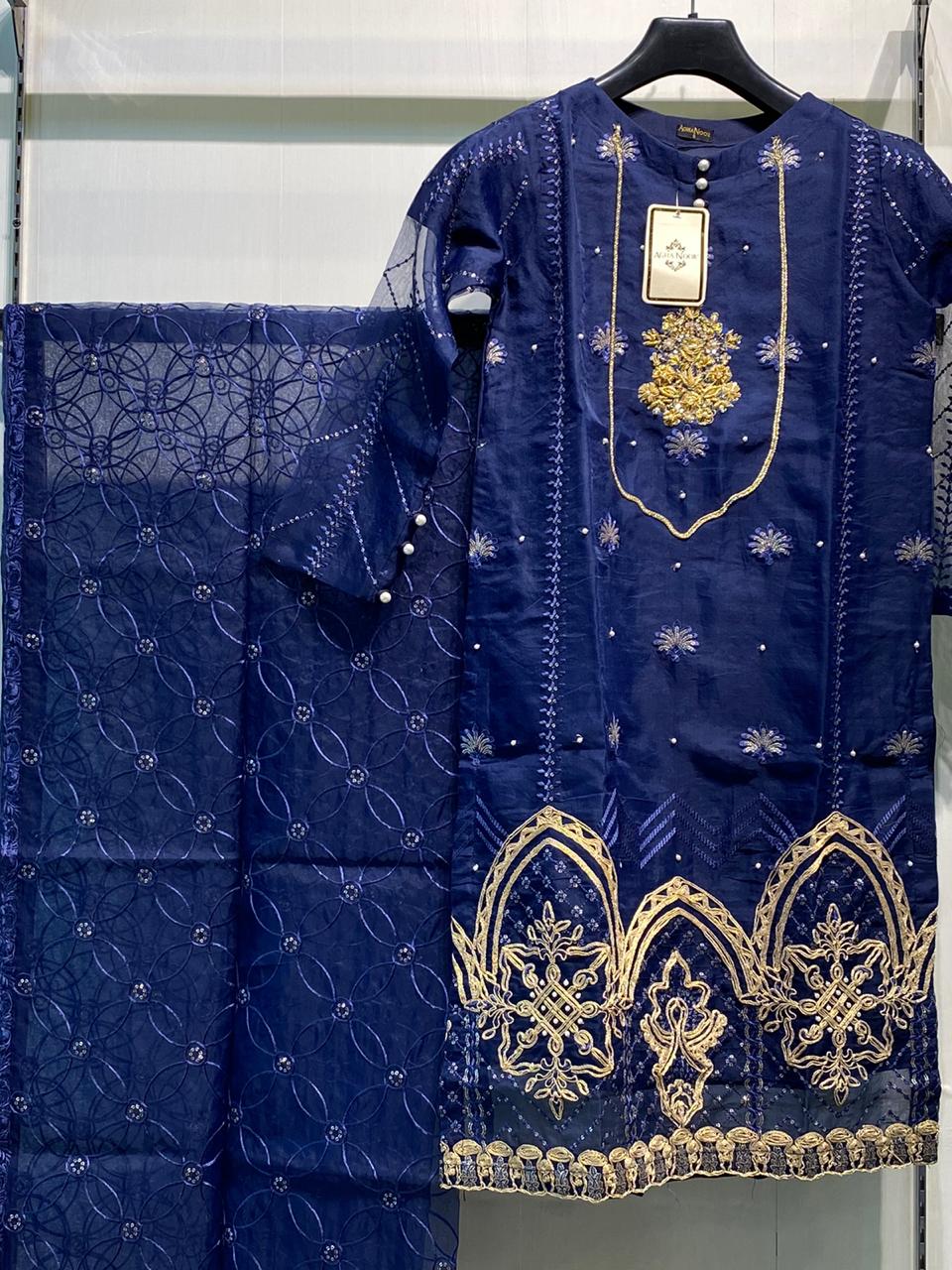 AGHA NOOR - CHIFFON KURTIS (STITCHED)