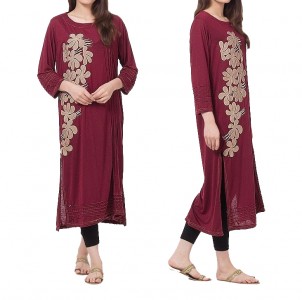 The Shop Aplic Kurta With Tight For Women's