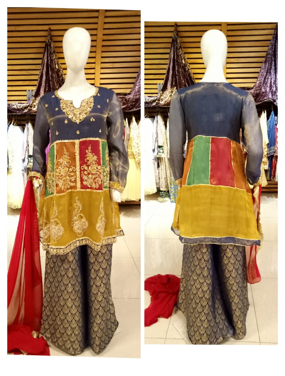 Stitched Brand Original Chiffon 3pcs