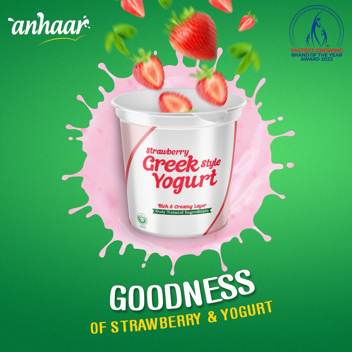 Anhaar Strawberry Greek Style Yogurt price
