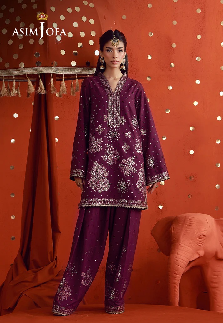 Asim Jofa Unstitched Luxury AJULFB-10 
