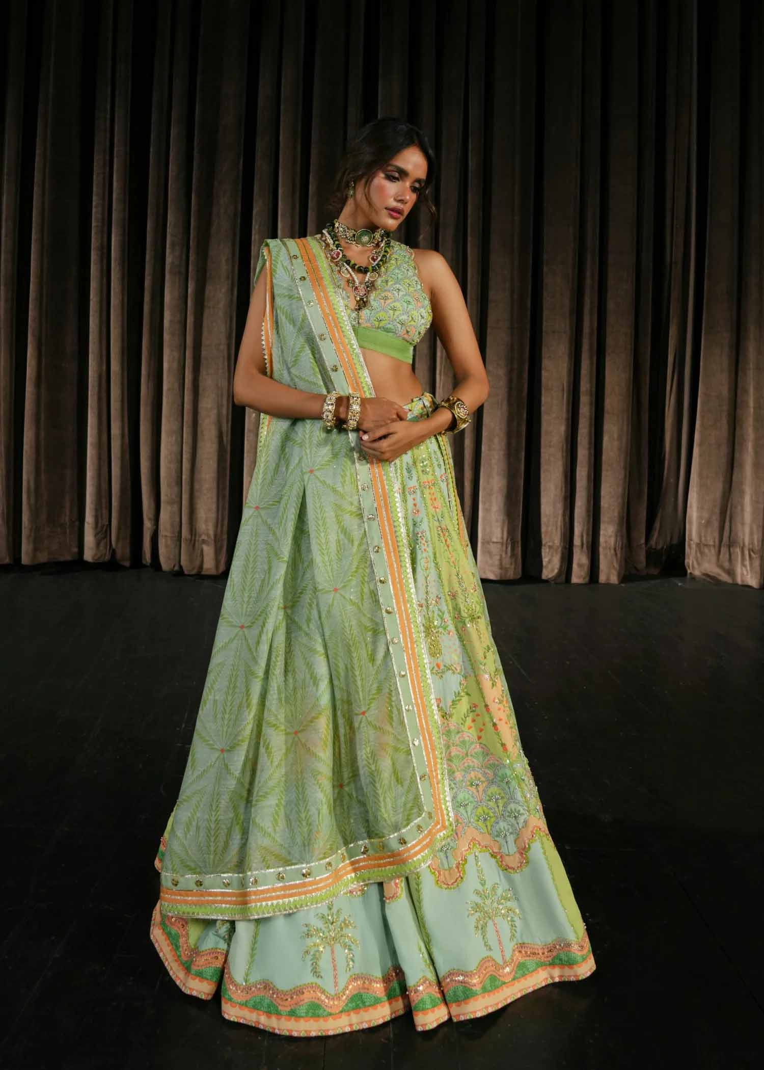 Crimson Eid Prints Mutiyaar