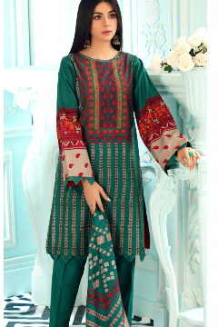 KHADDER 3PCS WITH PRINTED WOOL SHAWL