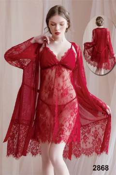 gown soft net nighty 3pcs