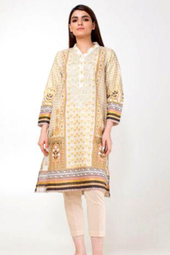 KHAADI LINEN With Printed Shafoon Dupatta