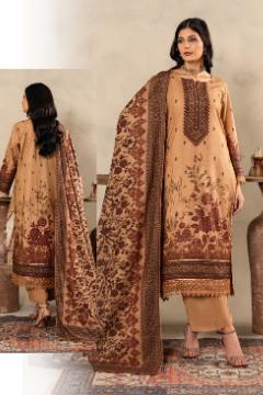 BAROQUE LINEN With Printed Shafoon Dupatta