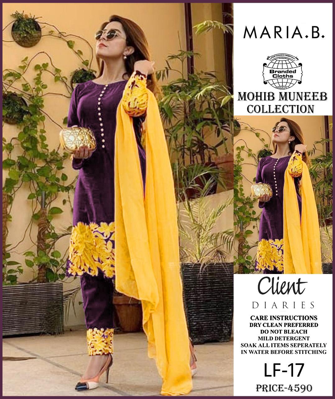 MARIA.B LINEN FULL FRONT EMBROIDERED