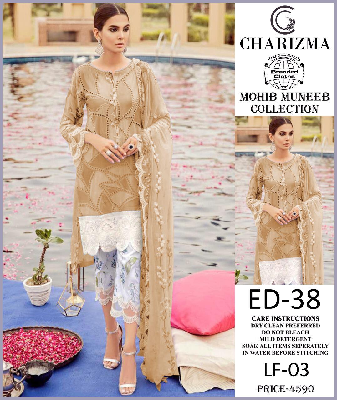 CHARIZMA LINEN FULL FRONT EMBROIDERED