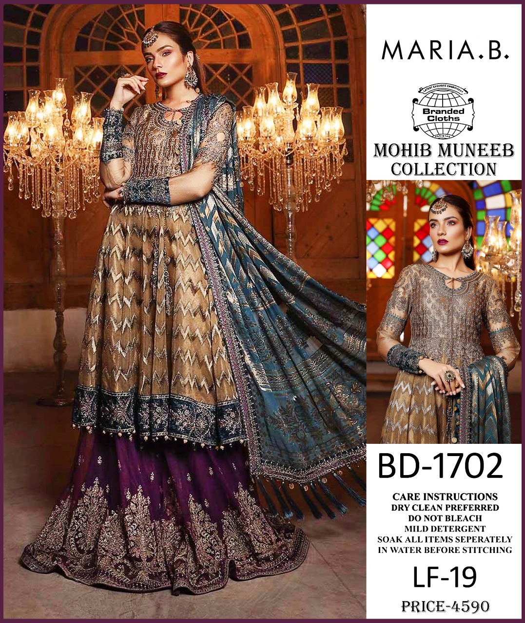 MARIA.B LINEN FULL FRONT EMBROIDERED