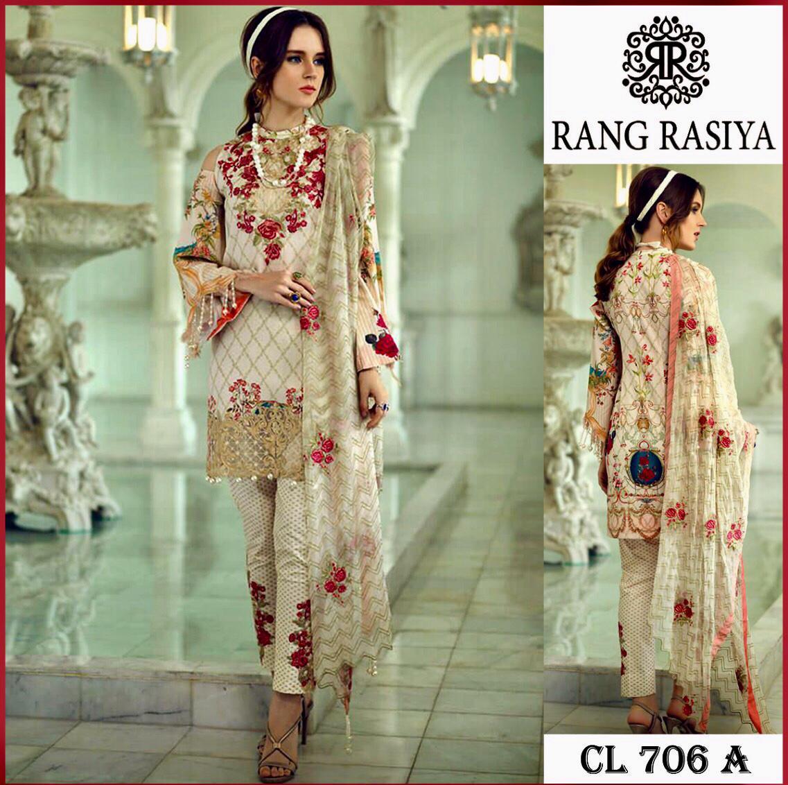 RANG RASIYA Linen With PRINTED CHIFDON DUPATA