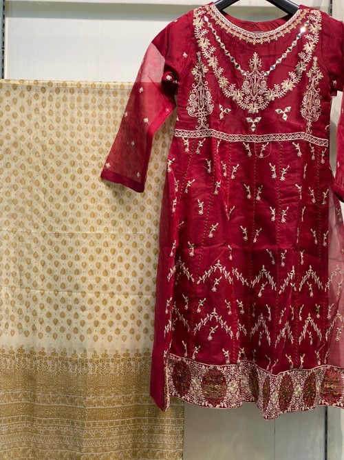 AGHA NOOR - ORGANZA KURTIS (STITCHED)