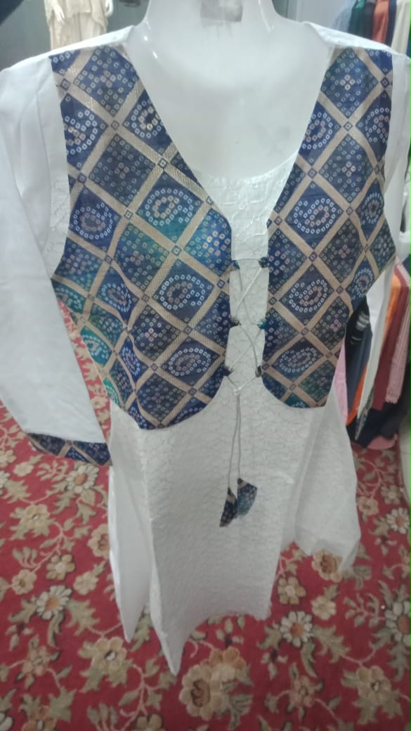 kurti with waistcoat