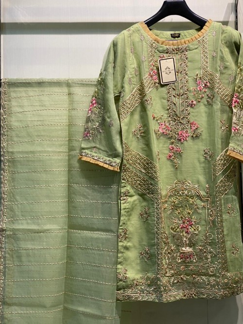 AGHA NOOR - ORGANZA KURTIS (STITCHED)