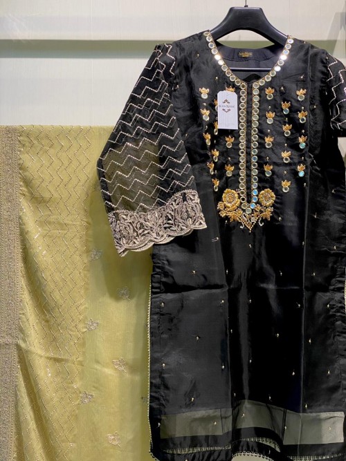 AGHA NOOR - ORGANZA KURTIS (STITCHED)