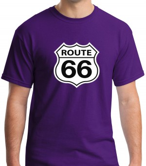 Route 66 Printed High Quality T-Shirt