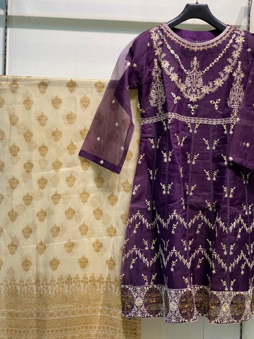 AGHA NOOR - ORGANZA KURTIS (STITCHED)