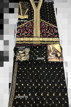 Cross Stich - Chiffon 2 Pcs