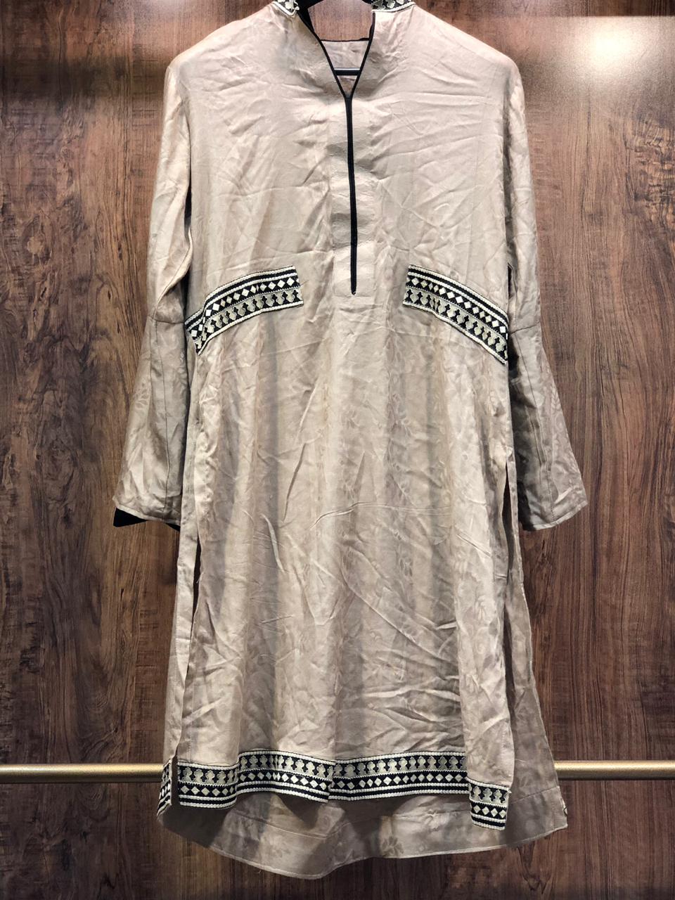 EMBROIDERED SELF LINEN SHIRTS