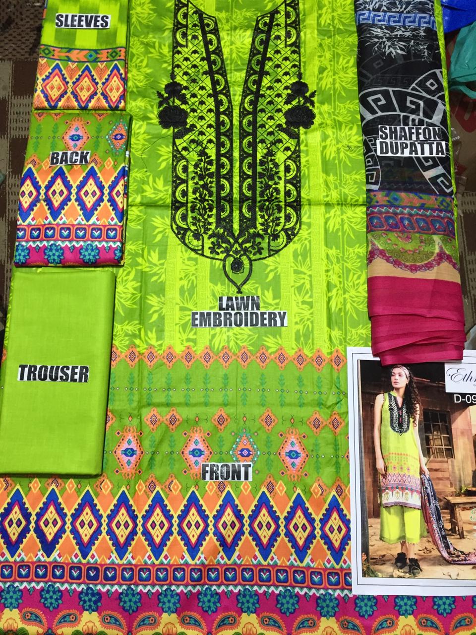 Ethnic - Lawn 3 Pcs