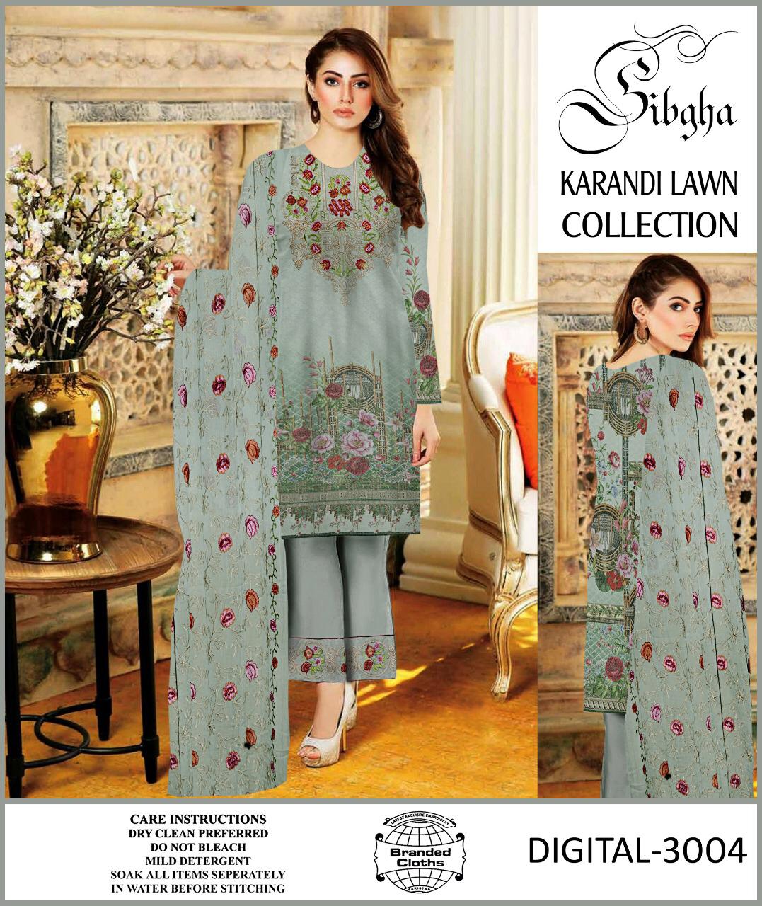 Sibgha - Lawn Karandi 3 Pcs