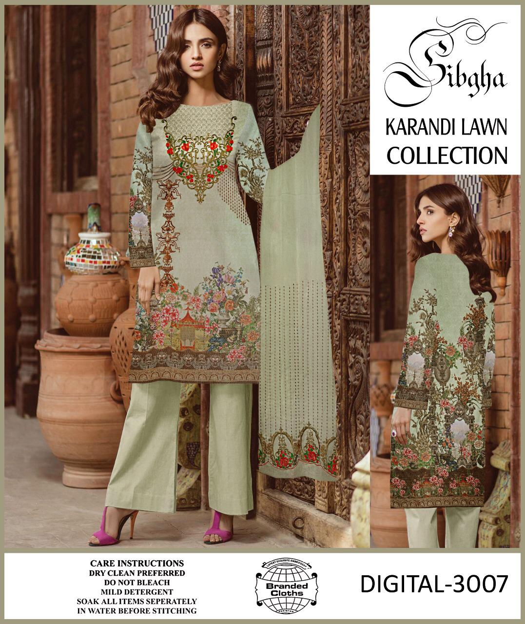 Sibgha - Lawn Karandi 3 Pcs