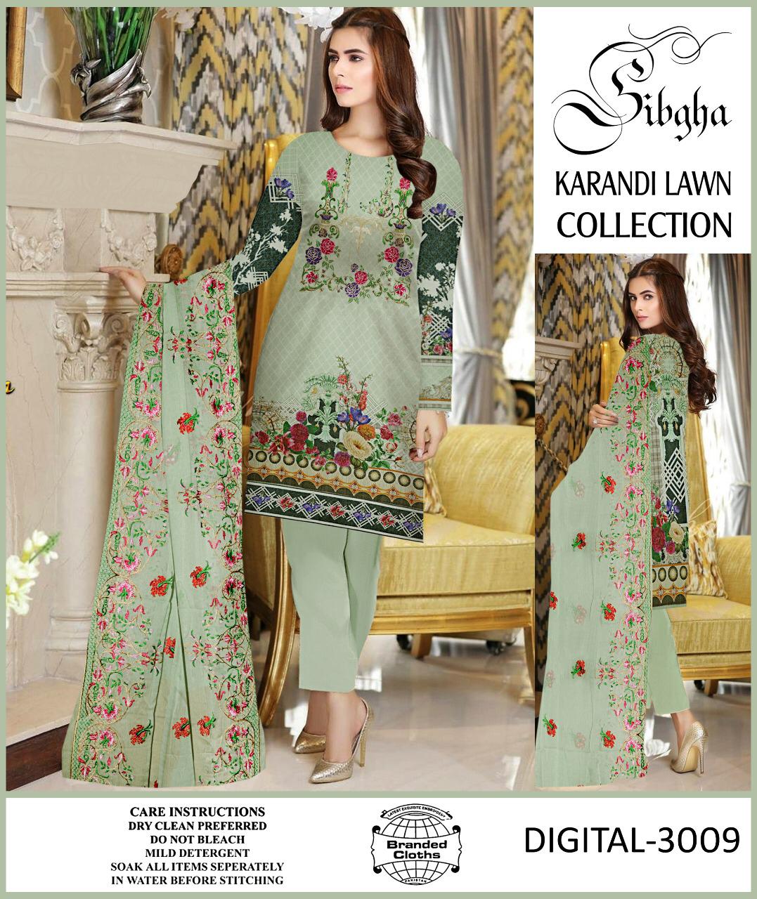 Sibgha - Lawn Karandi 3 Pcs