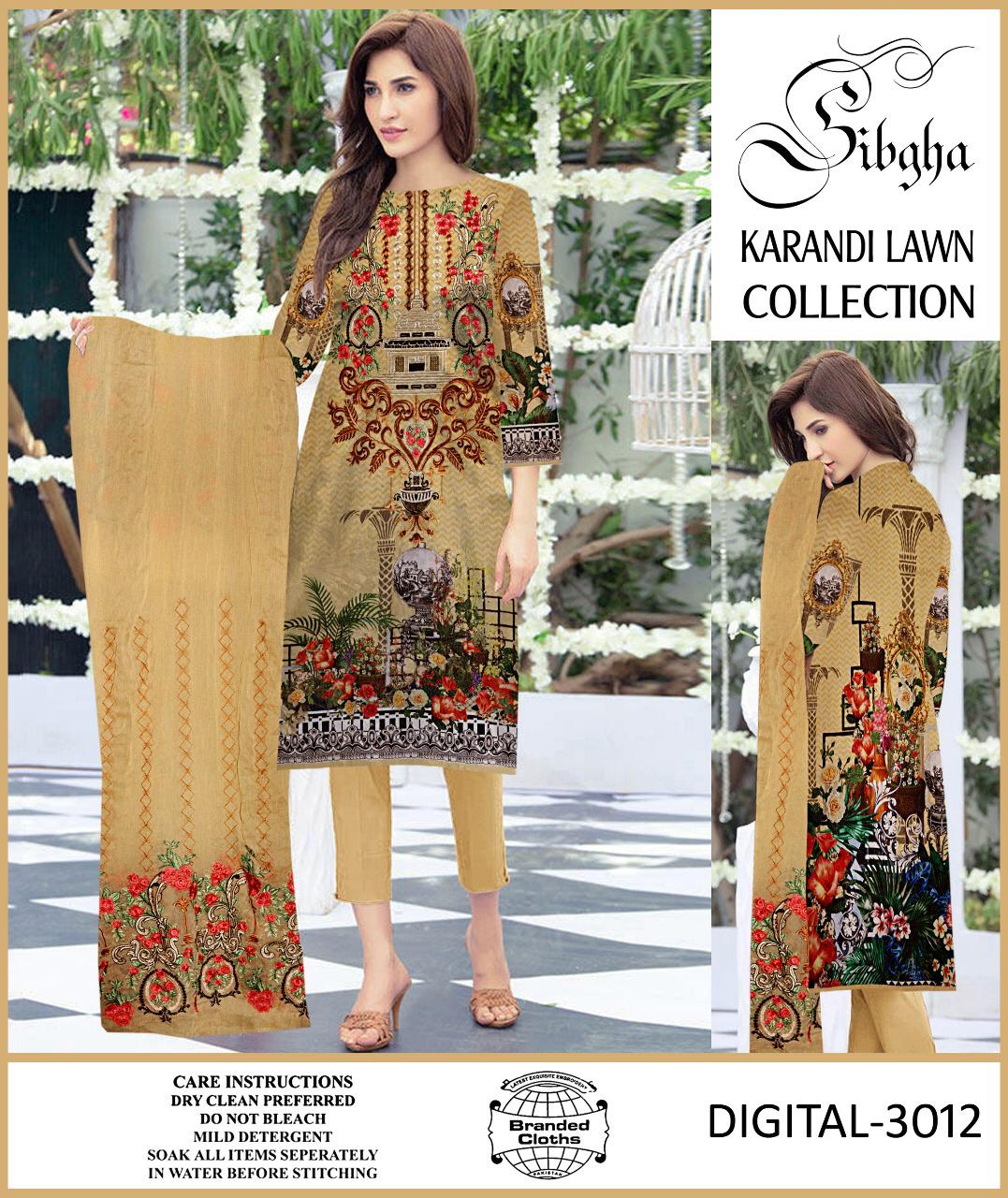 Sibgha - Lawn Karandi 3 Pcs