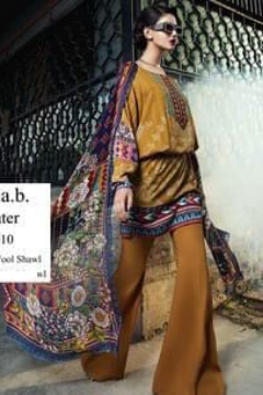 Maria B - Linen With Wool Shawl