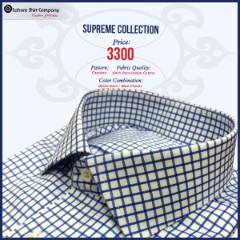 White Base Blue Checks