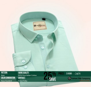 Aqua Eaudenil With Dotted Polka Contrast